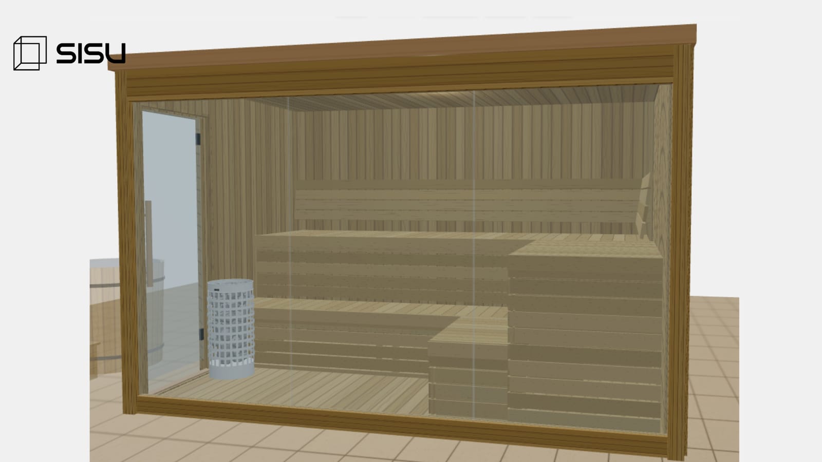 Panoramic glass cube