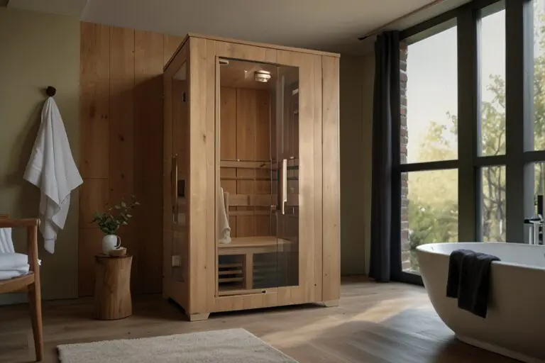 Small Sauna in a modern bathroom by Sisu Sauna in Thailand