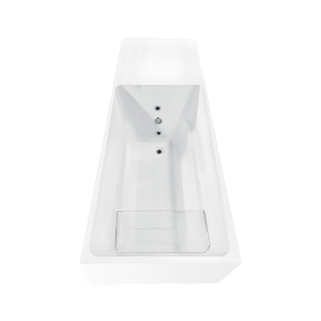 All-in-one white ice bath front top view