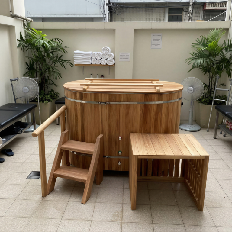 Oval Ice Bath | Red Cedar & Stainless Steel