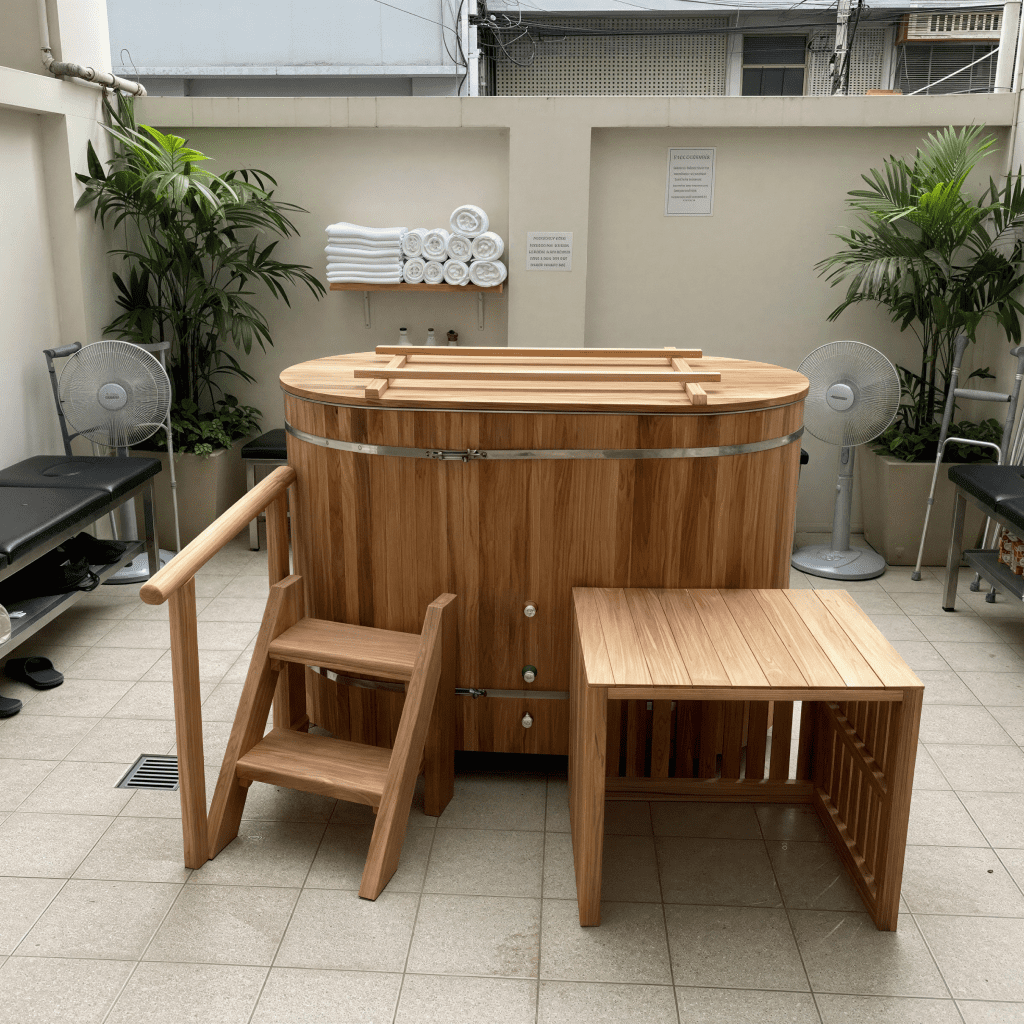 Oval Ice Bath | Red Cedar & Stainless Steel