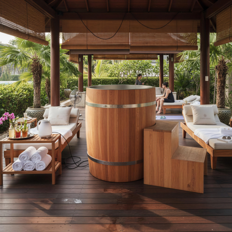 Barrel Plunge Ice Bath | Red Cedar & Stainless Steel