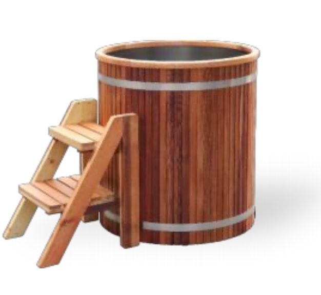 Barrel Ice Bath | Red Cedar & Stainless Steel