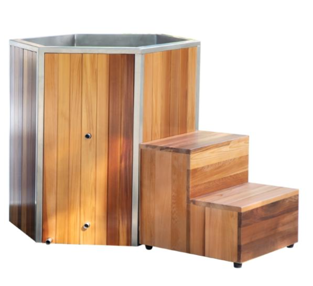 Hexagon Ice Bath | Red Cedar & Stainless Steel