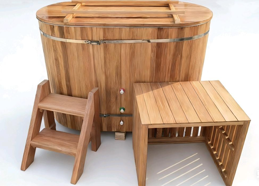 Oval Ice Bath | Red Cedar & Stainless Steel