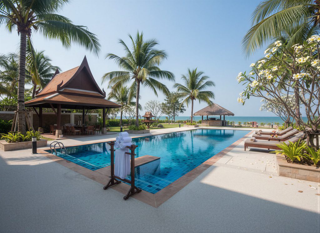 Swimming Pool Construction at a resort