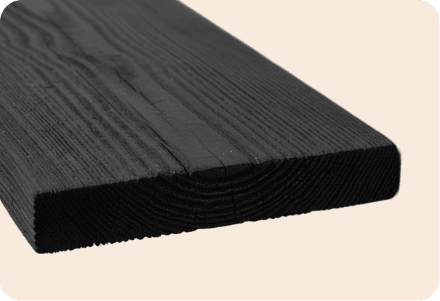 Shou Sugi Ban dark burnt wood sample