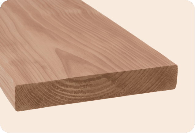 Red cedar wood sample